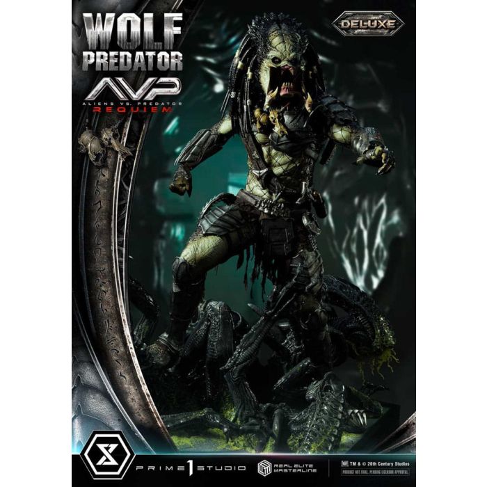 Alien vs. Predator Real Elite Masterline Series Statue 1/3 Requiem Wolf Predator Deluxe Ver. 95 cm     