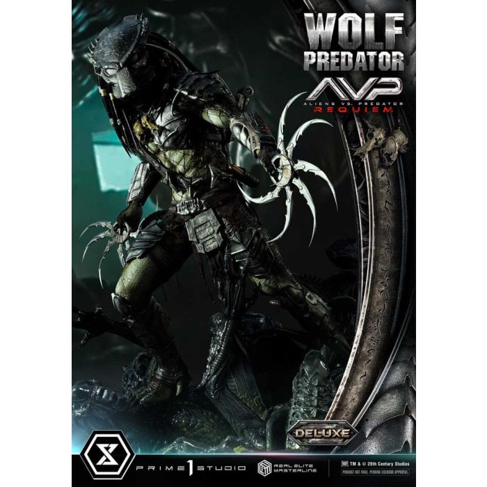 Alien vs. Predator Real Elite Masterline Series Statue 1/3 Requiem Wolf Predator Deluxe Ver. 95 cm     