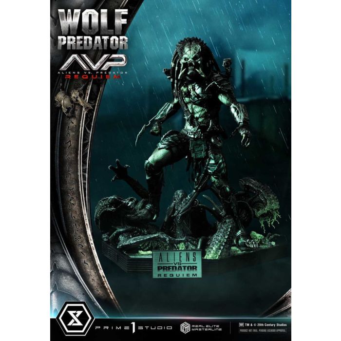 Alien vs. Predator Real Elite Masterline Series Statue 1/3 Requiem Wolf Predator Deluxe Ver. 95 cm     