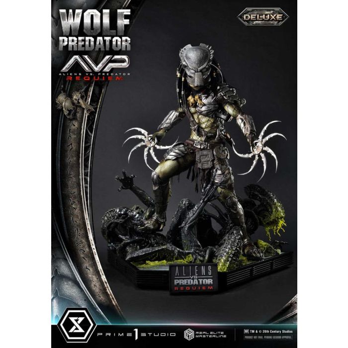 Alien vs. Predator Real Elite Masterline Series Statue 1/3 Requiem Wolf Predator Deluxe Ver. 95 cm     