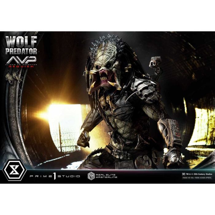 Alien vs. Predator Real Elite Masterline Series Statue 1/3 Requiem Wolf Predator Deluxe Bonus Ver. 95 cm     