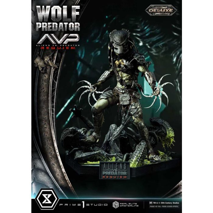 Alien vs. Predator Real Elite Masterline Series Statue 1/3 Requiem Wolf Predator Deluxe Bonus Ver. 95 cm     