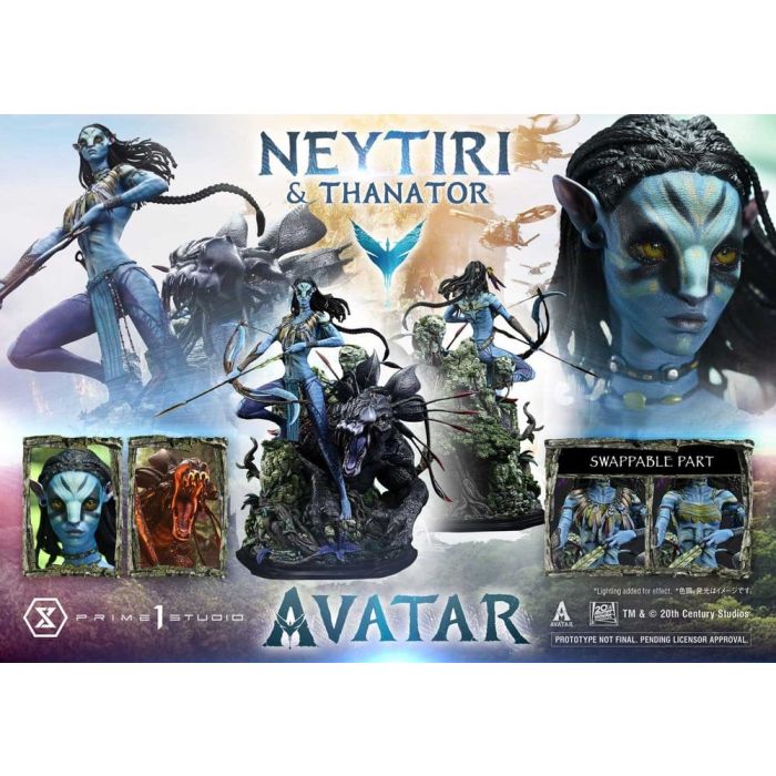 Avatar (Film) Real Elite Masterline Series Statue 1/4 Neytiri & Thanator 75 cm