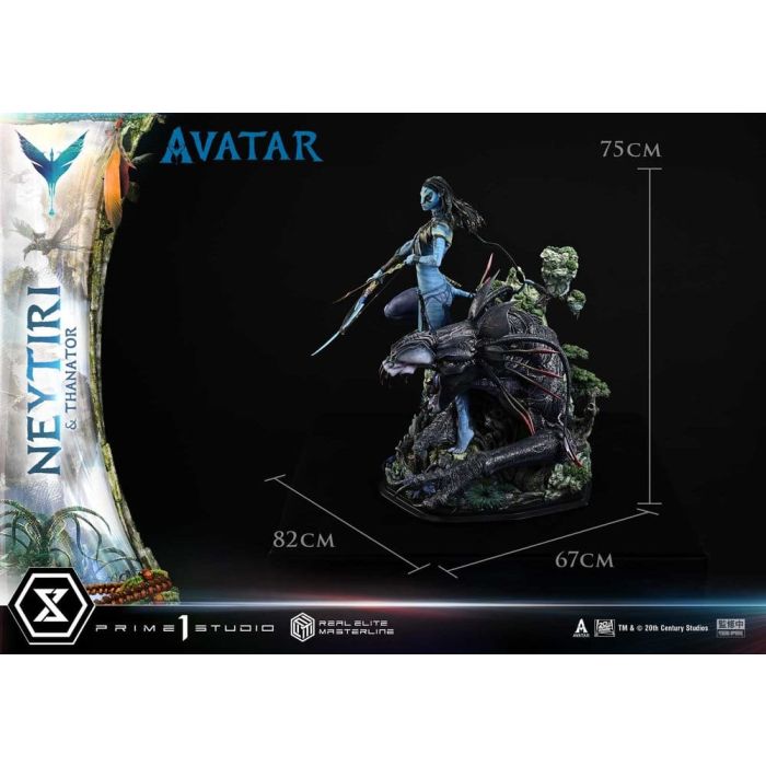 Avatar (Film) Real Elite Masterline Series Statue 1/4 Neytiri & Thanator 75 cm