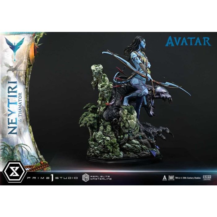 Avatar (Film) Real Elite Masterline Series Statue 1/4 Neytiri & Thanator 75 cm