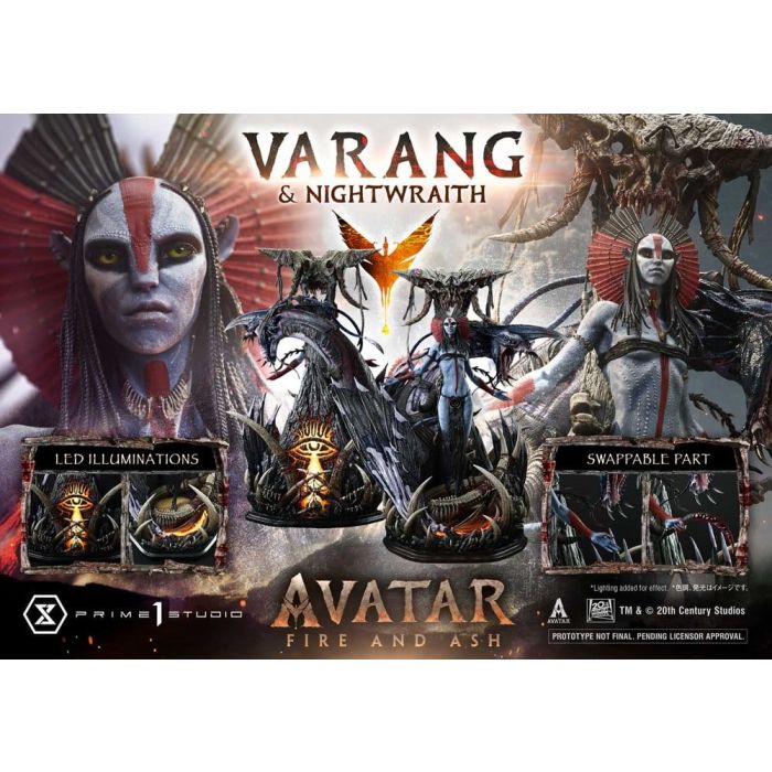 Avatar: Fire and Ash (Film) Real Elite Masterline Series Statue 1/4 Varang & Nightwraith Avatar Legacy Collection 96 cm
