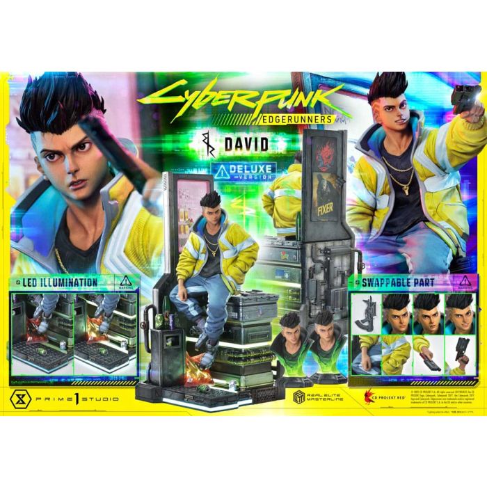 Cyberpunk: Edgerunners Real Elite Masterline Series Statue 1/4 David Bonus Version 58 cm 