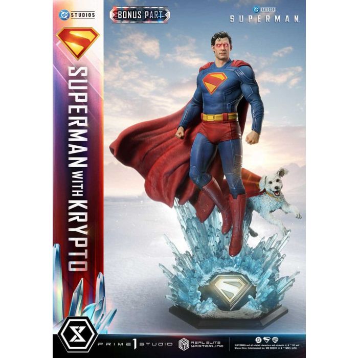 Superman (2025) Real Elite Masterline Series Statue 1/3 Superman with Krypto Bonus Version 95 cm