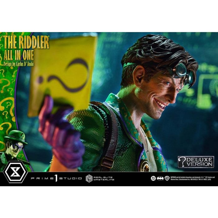 DC Comics Real Elite Masterline Series Statue 1/3 The Riddler All In One (Design by Carlos D'Anda) Deluxe Version 74 cm