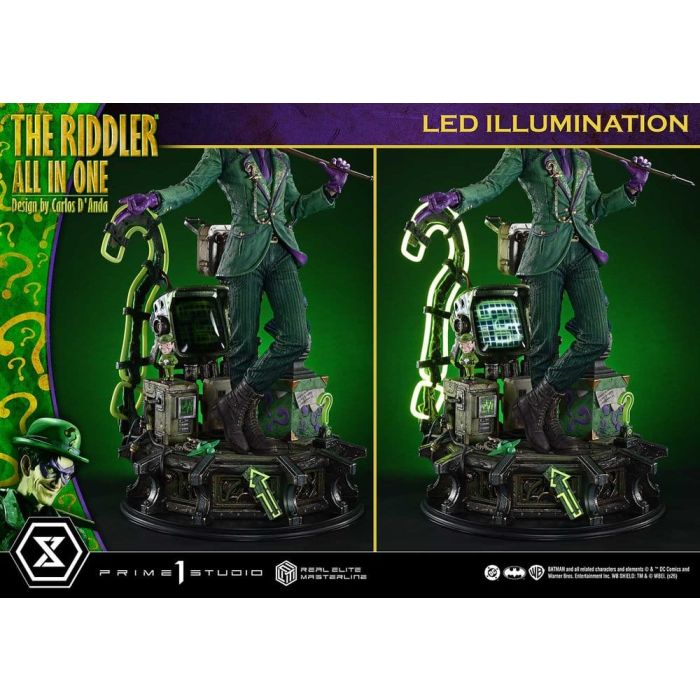 DC Comics Real Elite Masterline Series Statue 1/3 The Riddler All In One (Design by Carlos D'Anda) Deluxe Version 74 cm