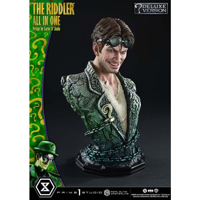 DC Comics Real Elite Masterline Series Statue 1/3 The Riddler All In One (Design by Carlos D'Anda) Deluxe Version 74 cm
