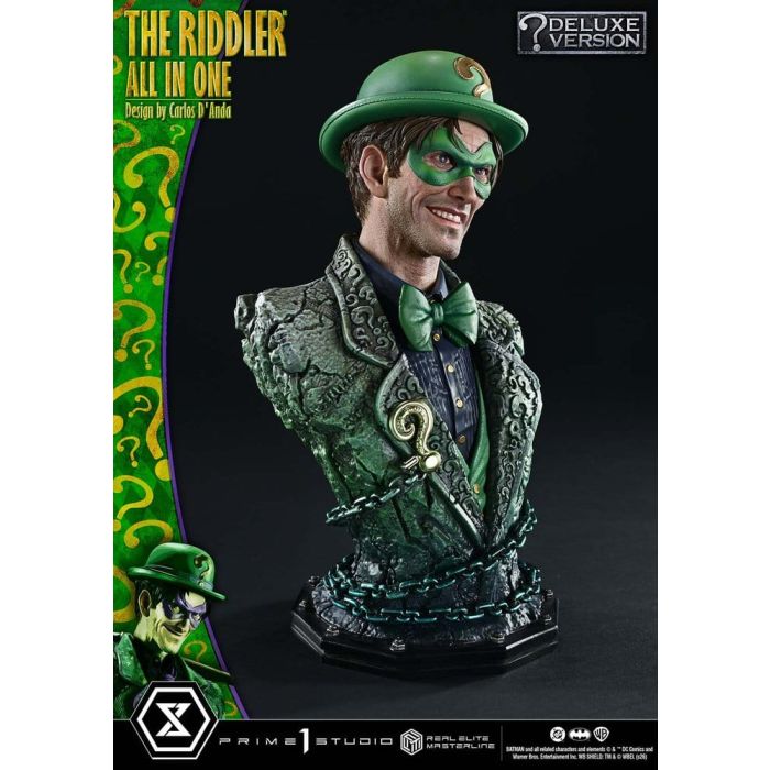 DC Comics Real Elite Masterline Series Statue 1/3 The Riddler All In One (Design by Carlos D'Anda) Deluxe Version 74 cm