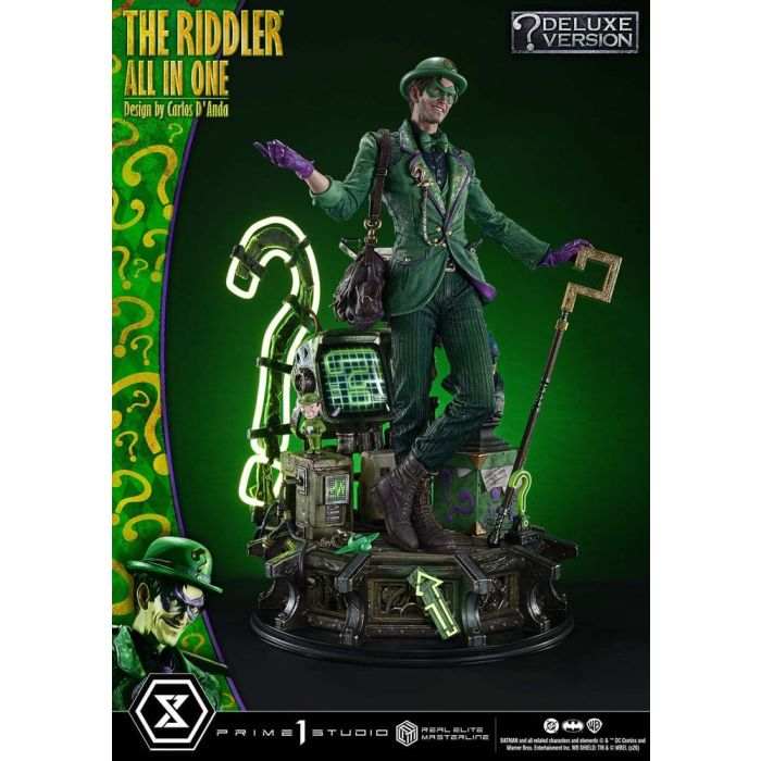 DC Comics Real Elite Masterline Series Statue 1/3 The Riddler All In One (Design by Carlos D'Anda) Deluxe Version 74 cm