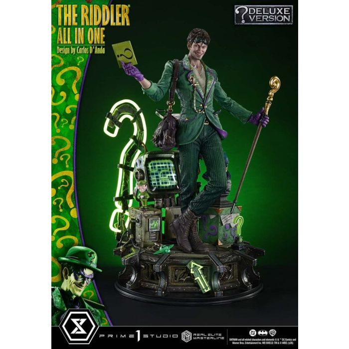 DC Comics Real Elite Masterline Series Statue 1/3 The Riddler All In One (Design by Carlos D'Anda) Deluxe Version 74 cm
