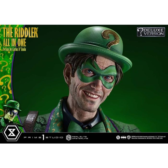 DC Comics Real Elite Masterline Series Statue 1/3 The Riddler All In One (Design by Carlos D'Anda) Deluxe Version 74 cm