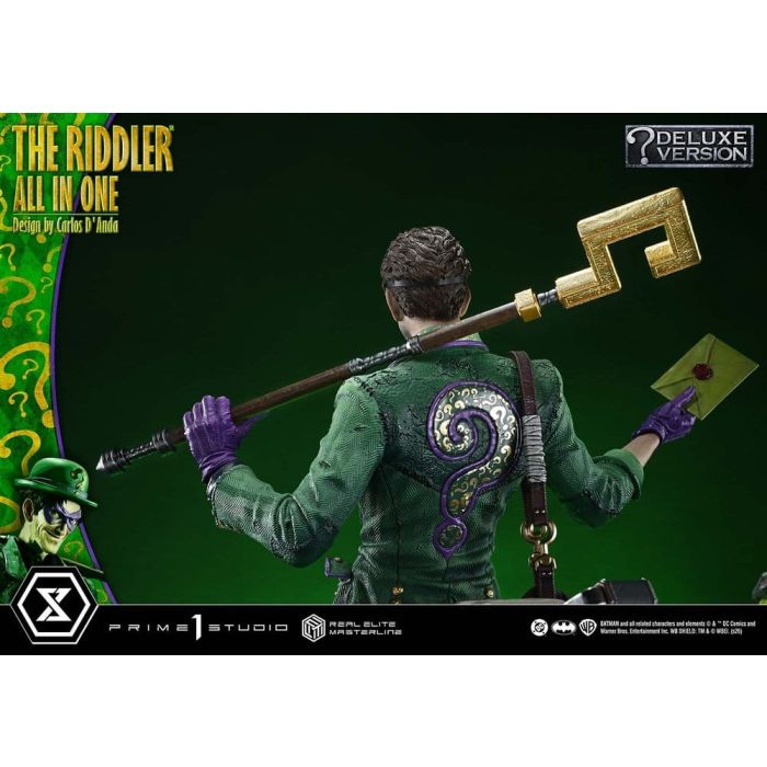 DC Comics Real Elite Masterline Series Statue 1/3 The Riddler All In One (Design by Carlos D'Anda) Deluxe Version 74 cm