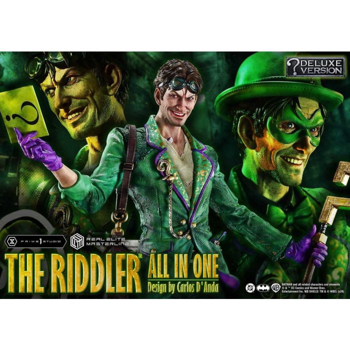 DC Comics Real Elite Masterline Series Statue 1/3 The Riddler All In One (Design by Carlos D'Anda) DX Bonus Version 74 cm