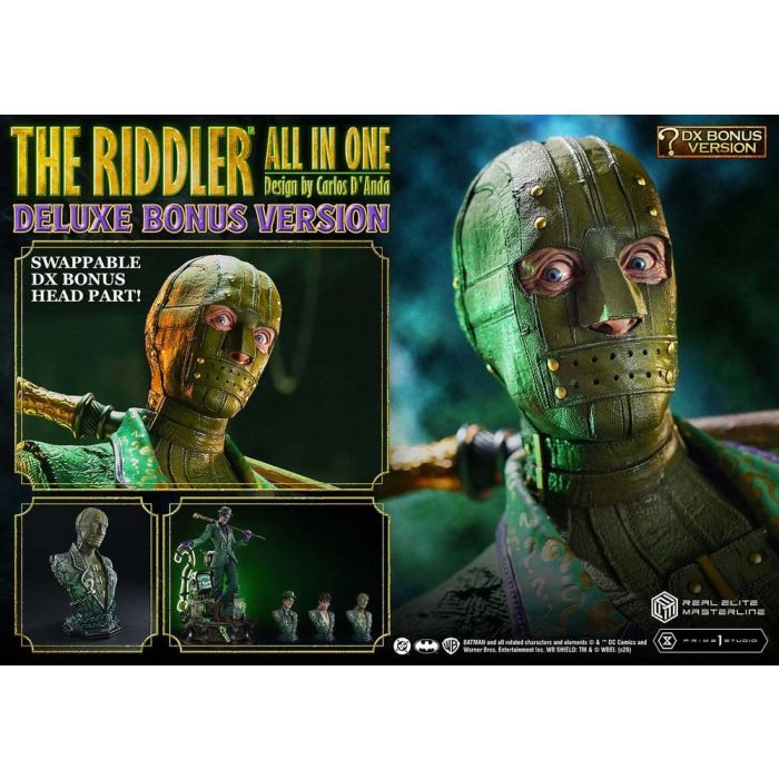 DC Comics Real Elite Masterline Series Statue 1/3 The Riddler All In One (Design by Carlos D'Anda) DX Bonus Version 74 cm