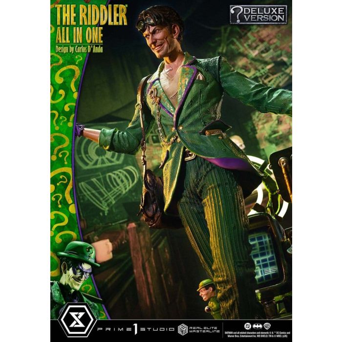 DC Comics Real Elite Masterline Series Statue 1/3 The Riddler All In One (Design by Carlos D'Anda) DX Bonus Version 74 cm