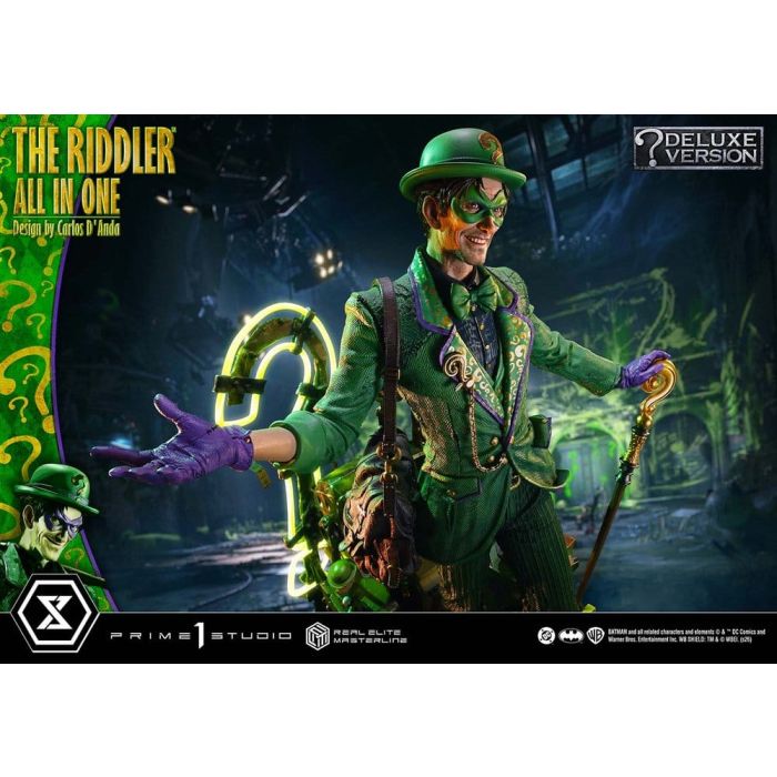 DC Comics Real Elite Masterline Series Statue 1/3 The Riddler All In One (Design by Carlos D'Anda) DX Bonus Version 74 cm