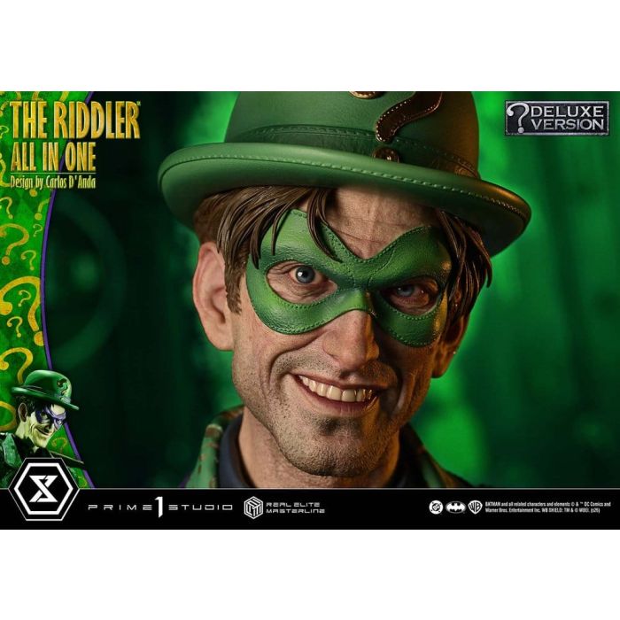 DC Comics Real Elite Masterline Series Statue 1/3 The Riddler All In One (Design by Carlos D'Anda) DX Bonus Version 74 cm