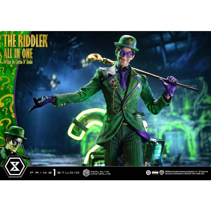 DC Comics Real Elite Masterline Series Statue 1/3 The Riddler All In One (Design by Carlos D'Anda) DX Bonus Version 74 cm