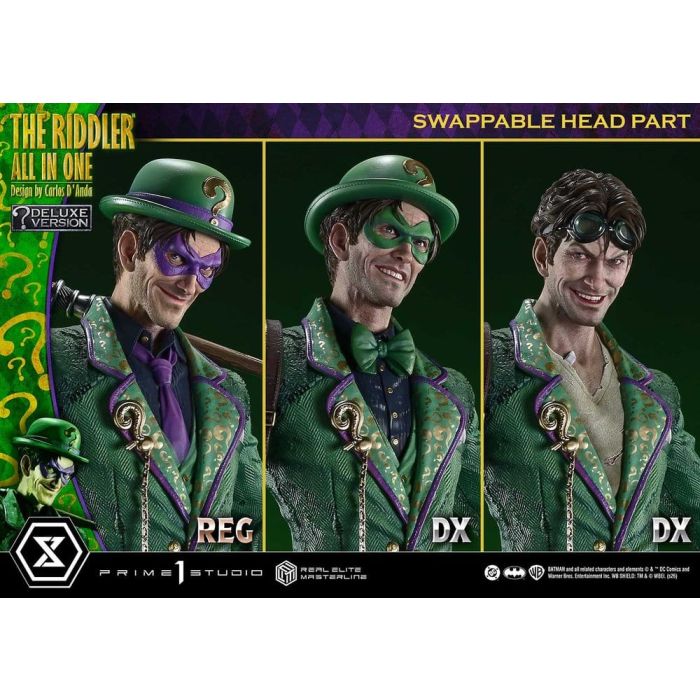 DC Comics Real Elite Masterline Series Statue 1/3 The Riddler All In One (Design by Carlos D'Anda) DX Bonus Version 74 cm