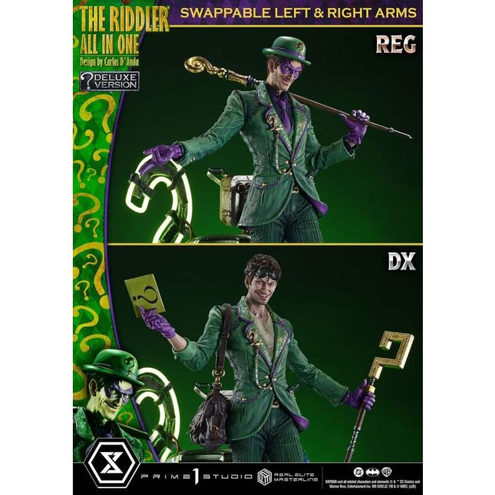 DC Comics Real Elite Masterline Series Statue 1/3 The Riddler All In One (Design by Carlos D'Anda) DX Bonus Version 74 cm