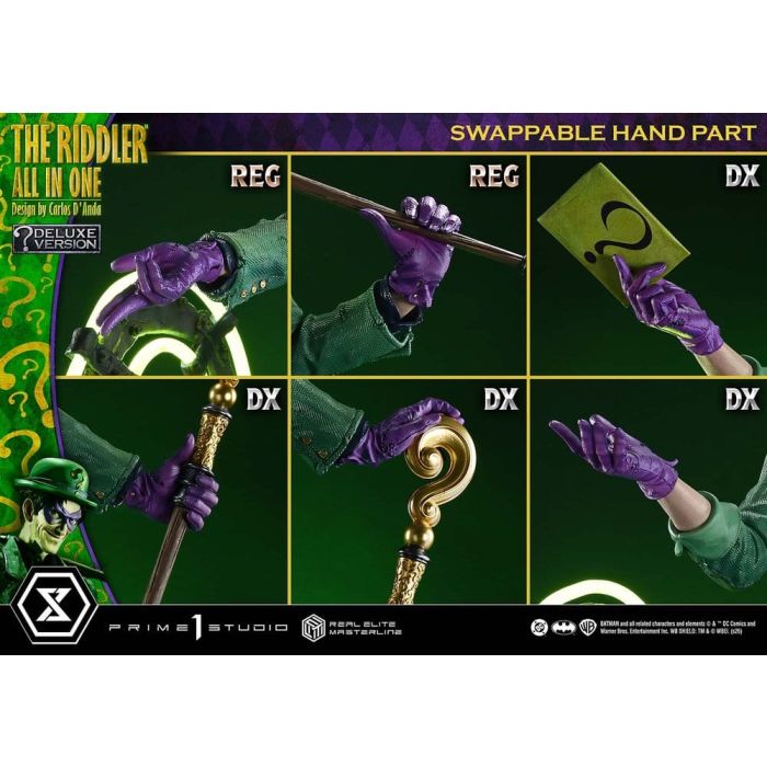 DC Comics Real Elite Masterline Series Statue 1/3 The Riddler All In One (Design by Carlos D'Anda) DX Bonus Version 74 cm