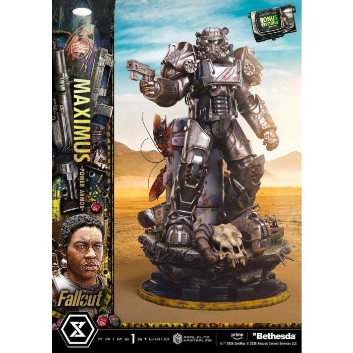 Fallout Real Elite Masterline Statue 1/4 Maximus Power Armor DX Bonus Version 67 cm