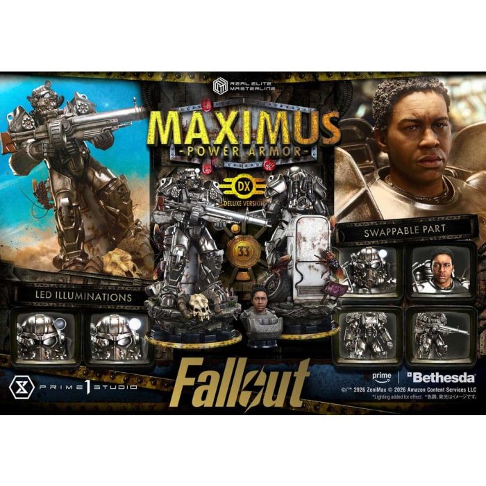 Fallout Real Elite Masterline Statue 1/4 Maximus Power Armor DX Bonus Version 67 cm