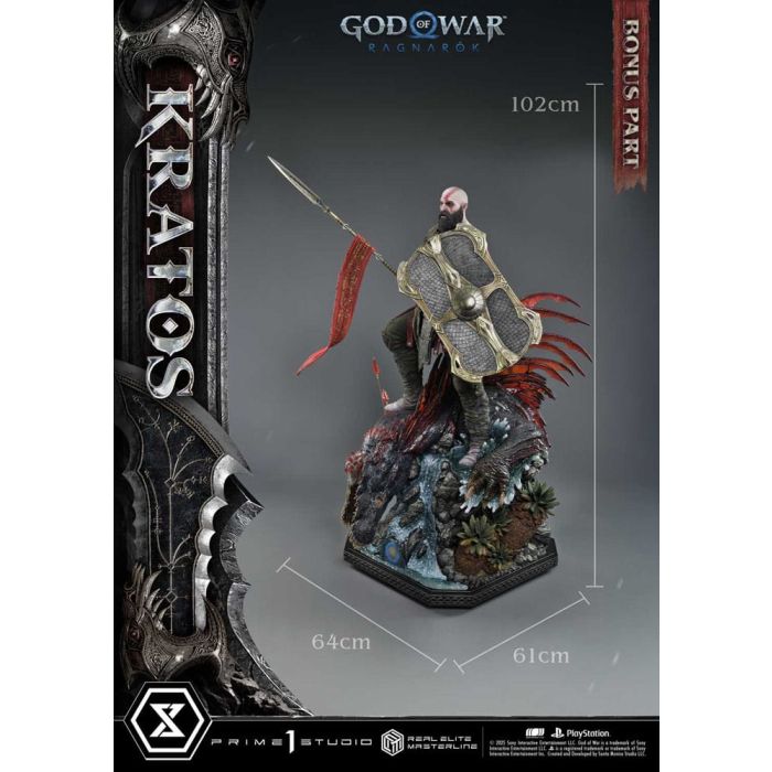 God of War: Ragnarok Real Elite Masterline Series Statue 1/3 Kratos Ultimate Bonus Version 95 cm                