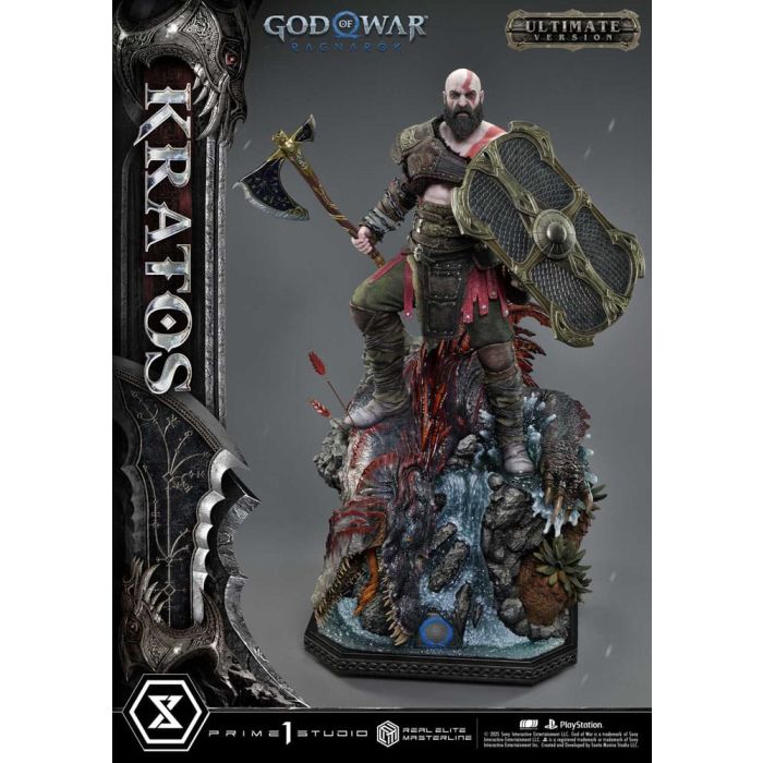 God of War: Ragnarok Real Elite Masterline Series Statue 1/3 Kratos Ultimate Bonus Version 95 cm                