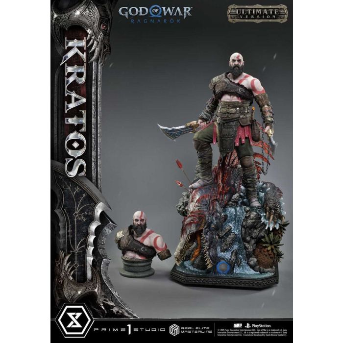 God of War: Ragnarok Real Elite Masterline Series Statue 1/3 Kratos Ultimate Bonus Version 95 cm                