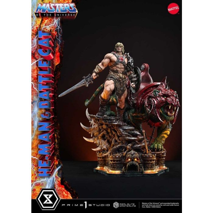 Masters of the Universe Real Elite Masterline Series Statue 1/4 He-Man & Battle Cat 86 cm