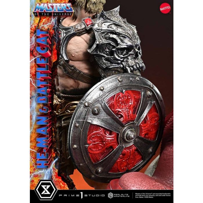 Masters of the Universe Real Elite Masterline Series Statue 1/4 He-Man & Battle Cat 86 cm