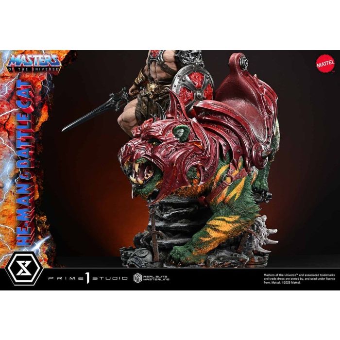 Masters of the Universe Real Elite Masterline Series Statue 1/4 He-Man & Battle Cat 86 cm