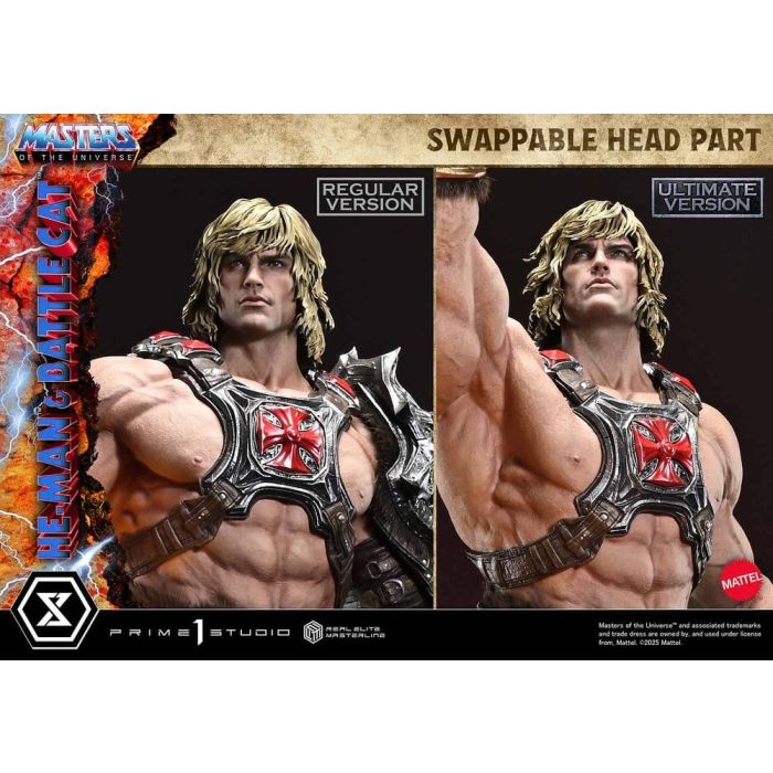 Masters of the Universe Real Elite Masterline Series Statue 1/4 He-Man & Battle Cat Ultimate Version 86 cm
