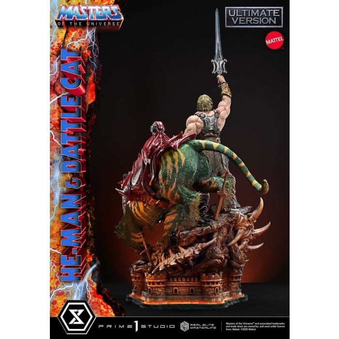 Masters of the Universe Real Elite Masterline Series Statue 1/4 He-Man & Battle Cat Ultimate Version 86 cm