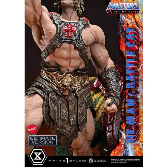 Masters of the Universe Real Elite Masterline Series Statue 1/4 He-Man & Battle Cat Ultimate Version 86 cm