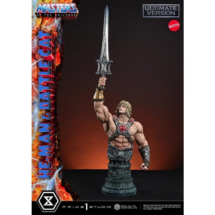 Masters of the Universe Real Elite Masterline Series Statue 1/4 He-Man & Battle Cat Ultimate Version 86 cm