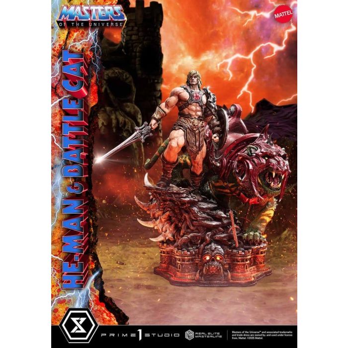 Masters of the Universe Real Elite Masterline Series Statue 1/4 He-Man & Battle Cat Ultimate Version 86 cm