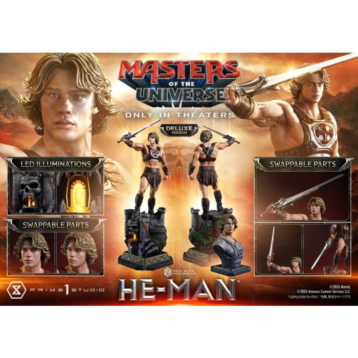 Masters of the Universe (2026 Film) Real Elite Masterline Series Statue 1/3 He-Man Deluxe Version 117 cm