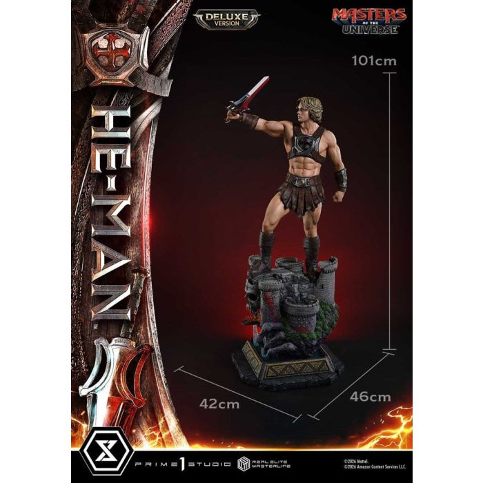Masters of the Universe (2026 Film) Real Elite Masterline Series Statue 1/3 He-Man Deluxe Version 117 cm