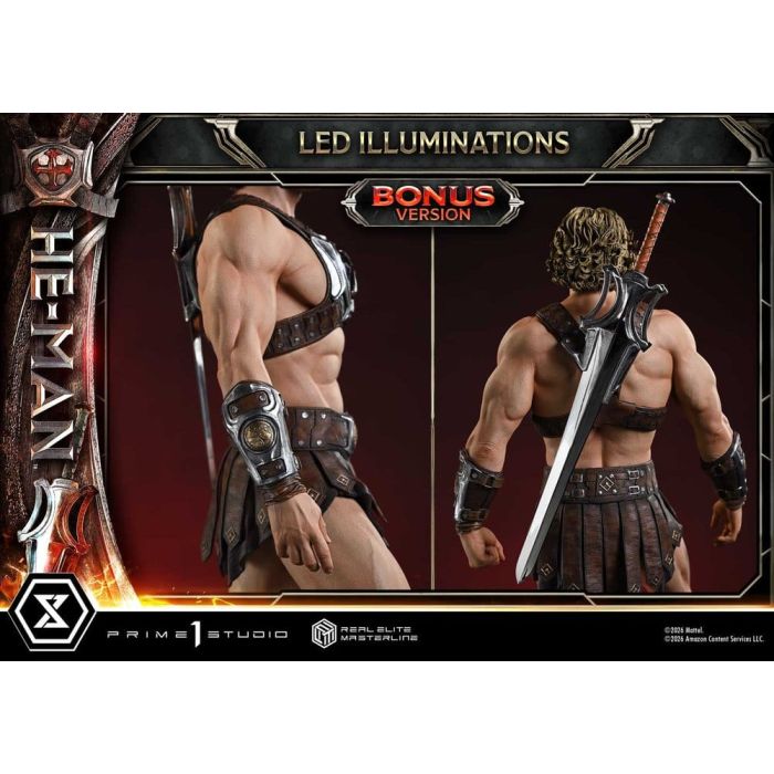 Masters of the Universe (2026 Film) Real Elite Masterline Series Statue 1/3 He-Man DX Bonus Version 117 cm