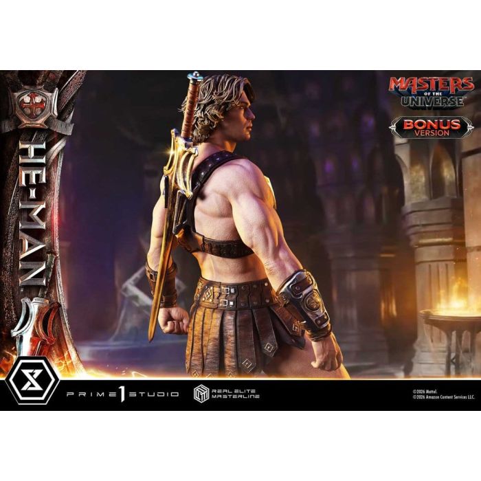 Masters of the Universe (2026 Film) Real Elite Masterline Series Statue 1/3 He-Man DX Bonus Version 117 cm