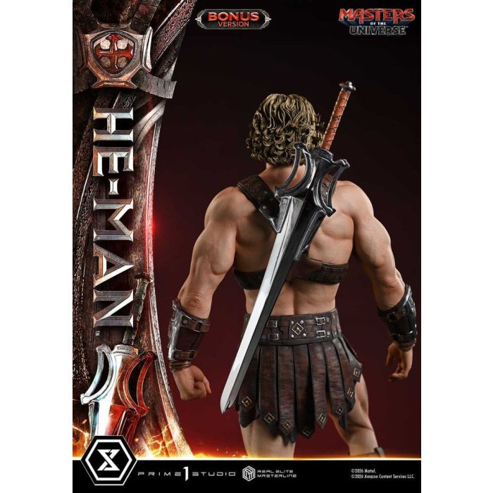 Masters of the Universe (2026 Film) Real Elite Masterline Series Statue 1/3 He-Man DX Bonus Version 117 cm