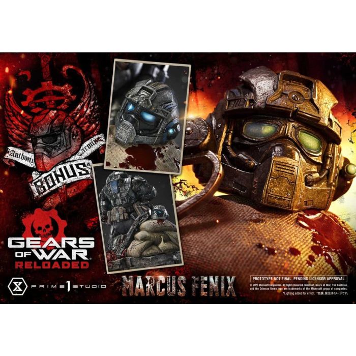 Gears of War: Reloaded Real Elite Masterline Series Statue 1/3 Marcus Fenix Ultimate Bonus Version 97 cm 