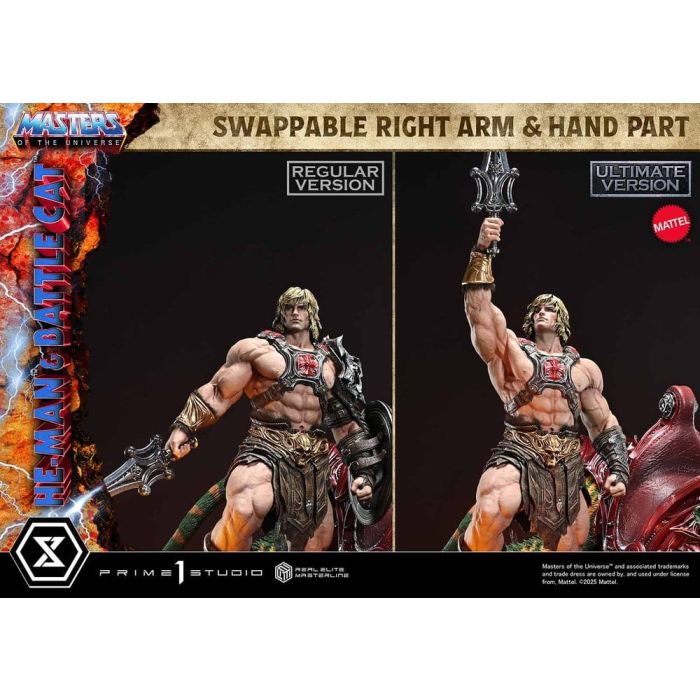 Masters of the Universe Real Elite Masterline Series Statue 1/4 He-Man & Battle Cat Ultimate Bonus Version 86 cm