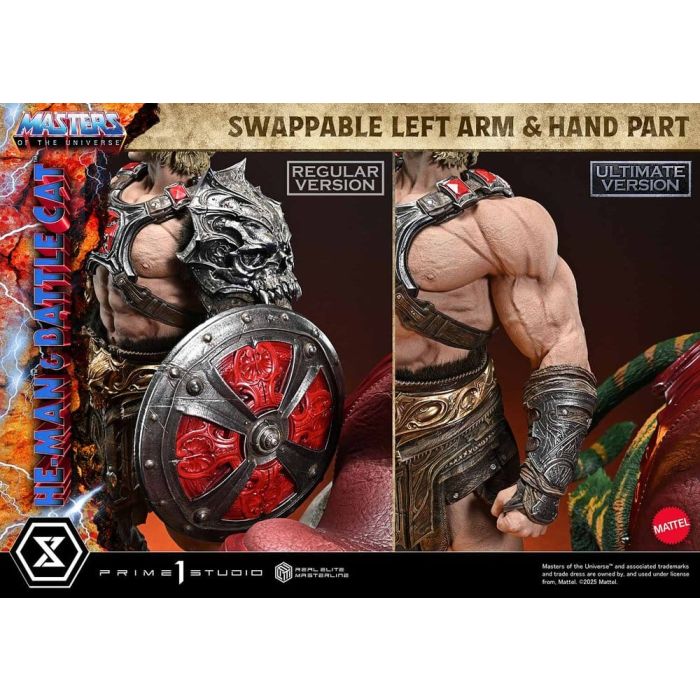 Masters of the Universe Real Elite Masterline Series Statue 1/4 He-Man & Battle Cat Ultimate Bonus Version 86 cm